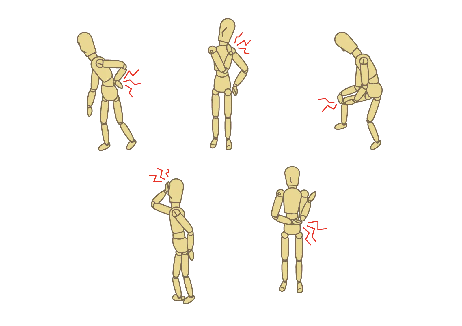 さまざまな症状の人たち